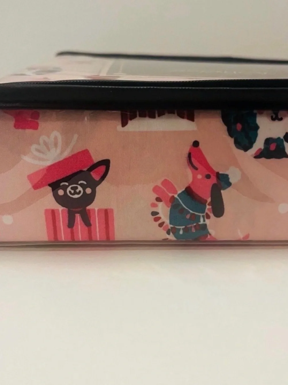 Betsey Johnson Holiday Dogs Pink 3 Piece Twin Size Sheet Set